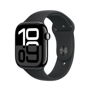 [전시 B등급 상품] Apple Watch Series 10 GPS 46mm 제트블랙 블랙 스포츠 밴드 S/M